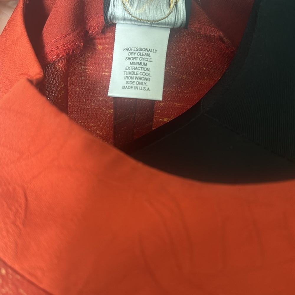 Mamba rust colored silk top and pants. - Picture 5 of 6